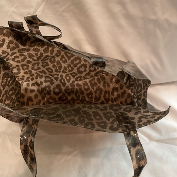 Vintage Leopard Clear Plastic Tote Bag - Picture 3 of 4